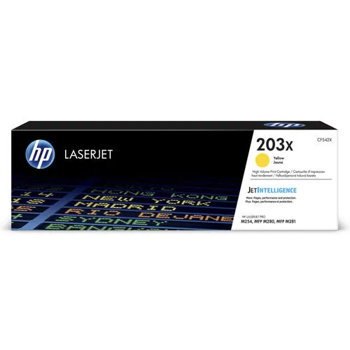 Toner HP Cf542x Nº203x Amarillo 2.500pag Alta Capacidad