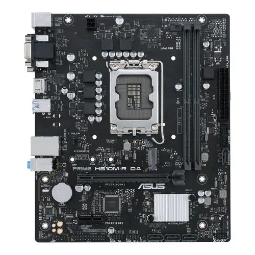Placa Asus Prime H610m-r D4 Intel1700 2ddr4 HDMI Pcie3.0 4sata3 Usb3.2 Matx (caja Blanca)
