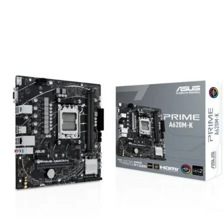 Placa Asus Prime A620m-k AMD AM5 2ddr5 HDMI Pcie3.0 4sata3 Usb3.2 Matx - foto 2