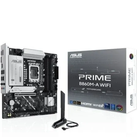 Placa Asus Prime B860m-a WIFI Intel1851 4ddr5 Hdmi/displayports Pcie5.0 Usb2.0 Matx - foto 2