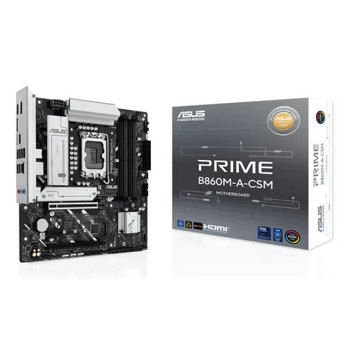 Placa Asus Prime B860m-a-csm Intel1851 4ddr5 Hdmi/displayport Pcie5.0 4sata3 Usb2.0 Matx