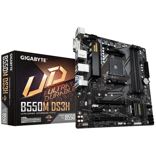 Placa Gigabyte B550m Ds3h AMD AM4 4ddr4 HDMI Pcie3.0 M.2 SATA3 Usb3.2 Matx