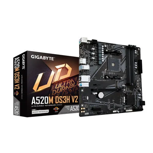 Placa Gigabyte A520m Ds3h V2 AMD AM4 4ddr4 HDMI Pcie3.0 4sata3 Usb3.2 Matx