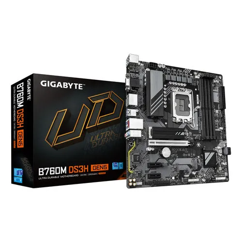 Placa Gigabyte B760m Ds3h Gen5 Intel1700 4ddr5 2pcie3.0 4sata3 Usb3.2 Matx