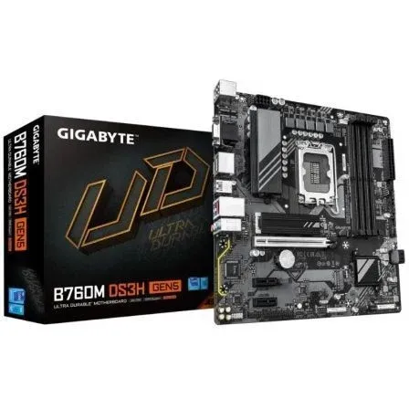 Placa Gigabyte B760m Ds3h Gen5 Intel1700 4ddr5 2pcie3.0 4sata3 Usb3.2 Matx - foto 2