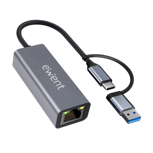 Hub Ewent Ew9819 Adaptador RJ45 CON Cable Tipo-c MAS Adaptador Usb-c/usb-a Cable15cm