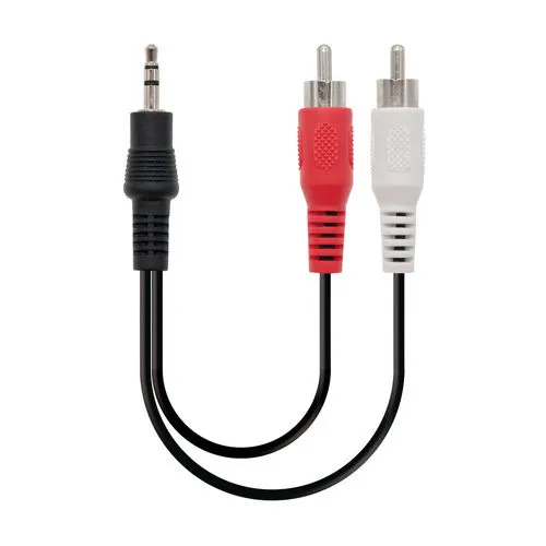Nanocable Cable Audio Nano Cable Jack3.5/m - 2xrca/m Estereo 1.5m Negro