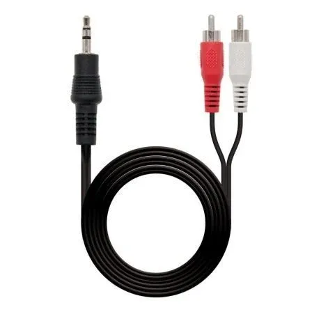 Nanocable Cable Audio Nano Cable Jack3.5/m - 2xrca/m Estereo 1.5m Negro - foto 2