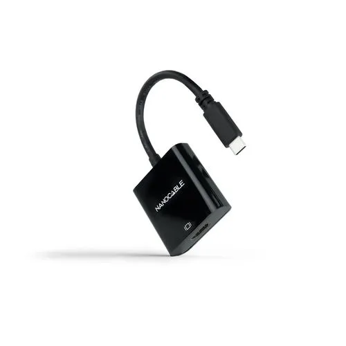Nanocable Conversor Nano Cable Usb-c - HDMI 4K 0.15m Negro