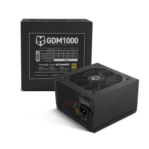 Fuente Alimentacion 1000W NOX Hummer GDM Pfc-activo 80+gold 12CM ATX