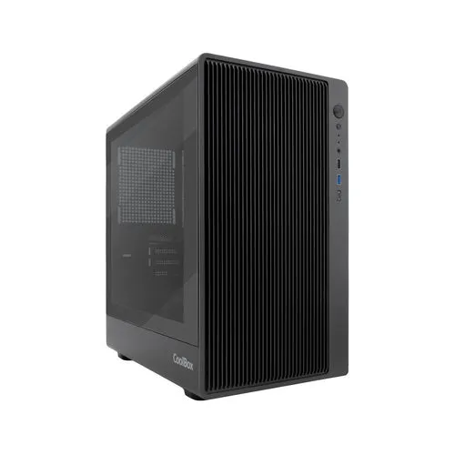 Caja Semitorre/micro-atx Coolbox Gm350 Dark Face S/fuente Usb-c Negra C/ventana