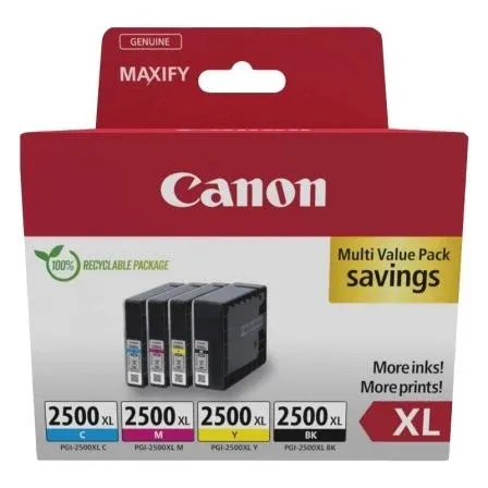Tinta Canon Pgi-2500xl Pack Cuatricolor C/m/y/bk - foto 2