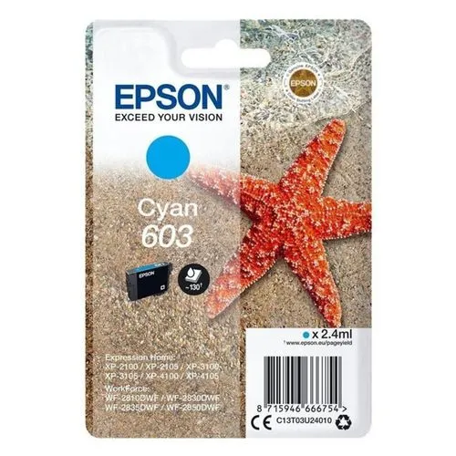 Tinta Epson C13t03u24010 Nº 603 Cyan