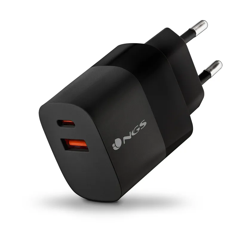 Cargador NGS DE Pared Ultrarrapido DE 45W CON 2 Puertos Usb-c + Usb-a