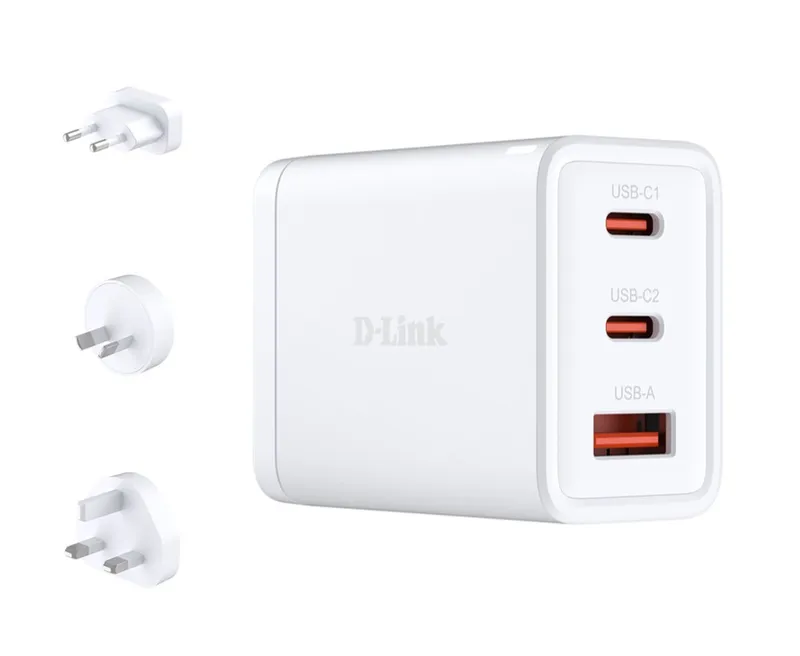 CARGADOR USB D-LINK PARED DCP-651 2USB-C 1USB 65W GaN