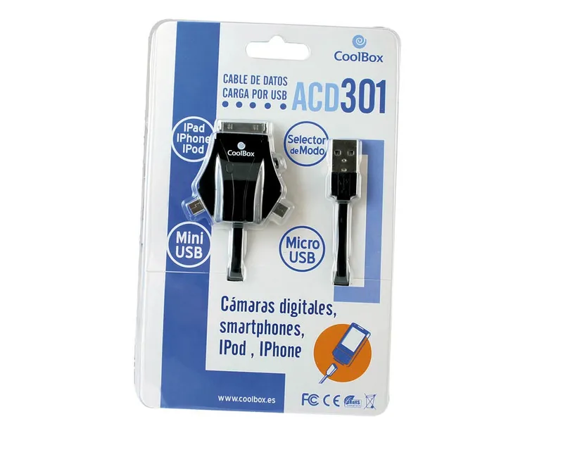 CABLE USB COOLBOX DISPOSITIVOS MOVILES CABLE ACD301uc