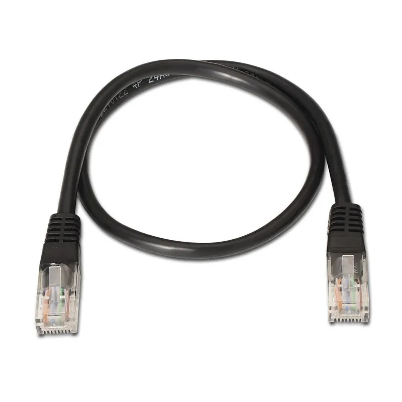 Cable RED Latiguillo RJ45 Cat.6 UTP Awg24 Negro 3.0 M Nanocable 10.20.0403-bk