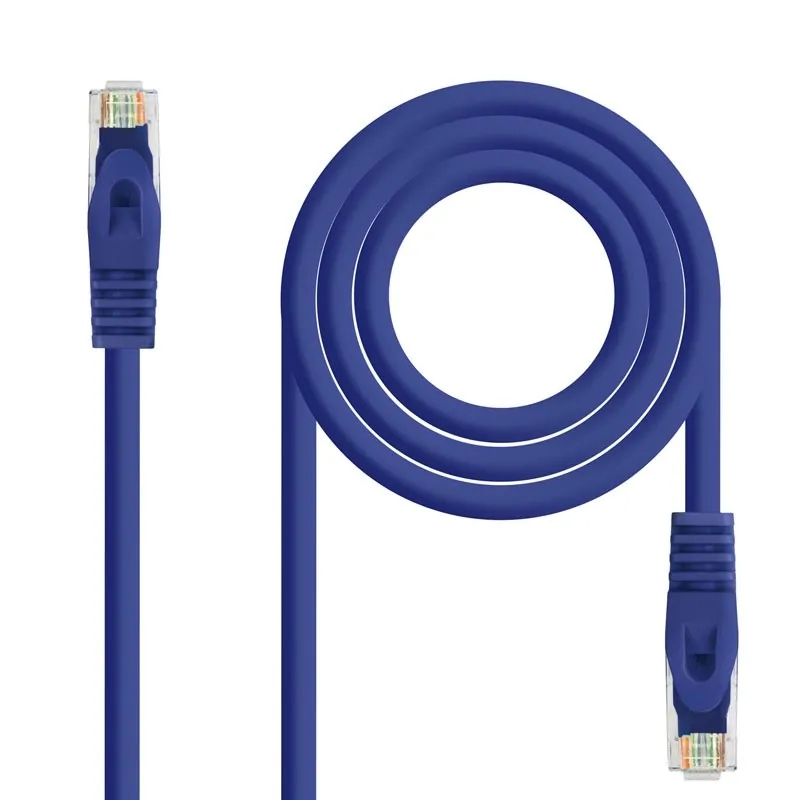 Cable RED Latiguillo RJ45 Cat.6 UTP Awg24 Azul 30 CM Nanocable 10.20.0400-30-bl