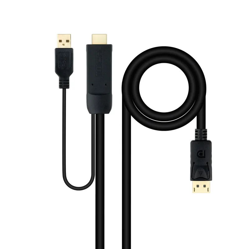 Cable Conversor HDMI A DP Hdmi/m-dp/h Negro 1.8 M Nanocable 10.15.4352