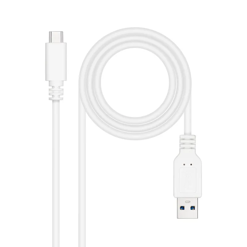 CABLE USB 3.1 GEN2 10Gbps 3A USB-C/M-A/M BLAN 0.5M NANOCABLE 10.01.4000-W