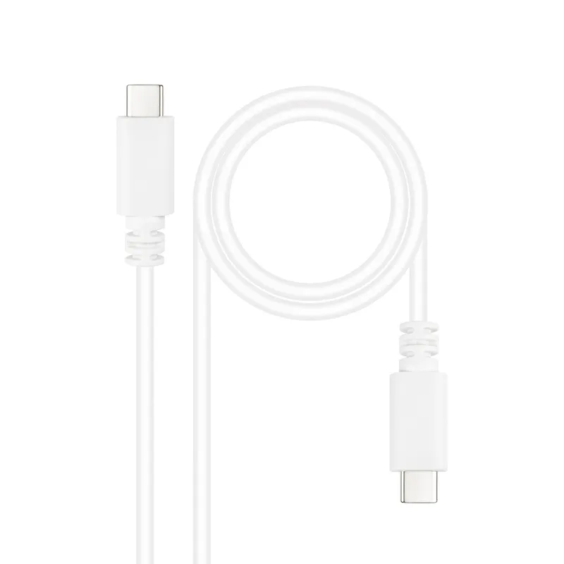 Cable Usb-c 2.0 3A Usb-cm-usb-cm 1M Nanocable Blanco 10.01.2301-w