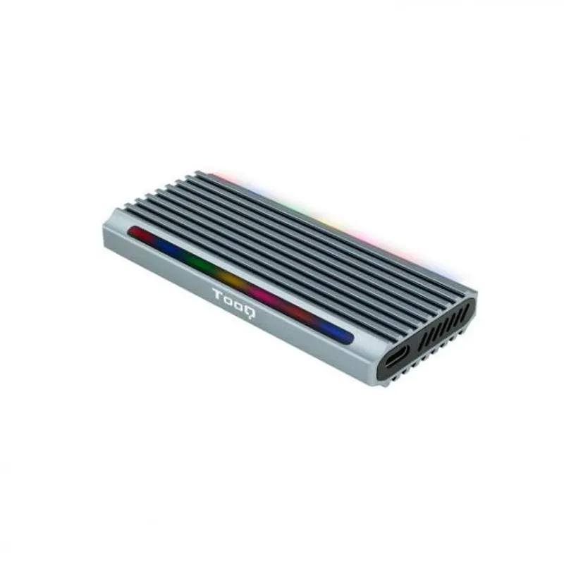 TOOQ CAJA EXTERNA M.2 NGFF/NVMe USB3.1 GEN2 USB-A RGB GRIS TQE-2221G