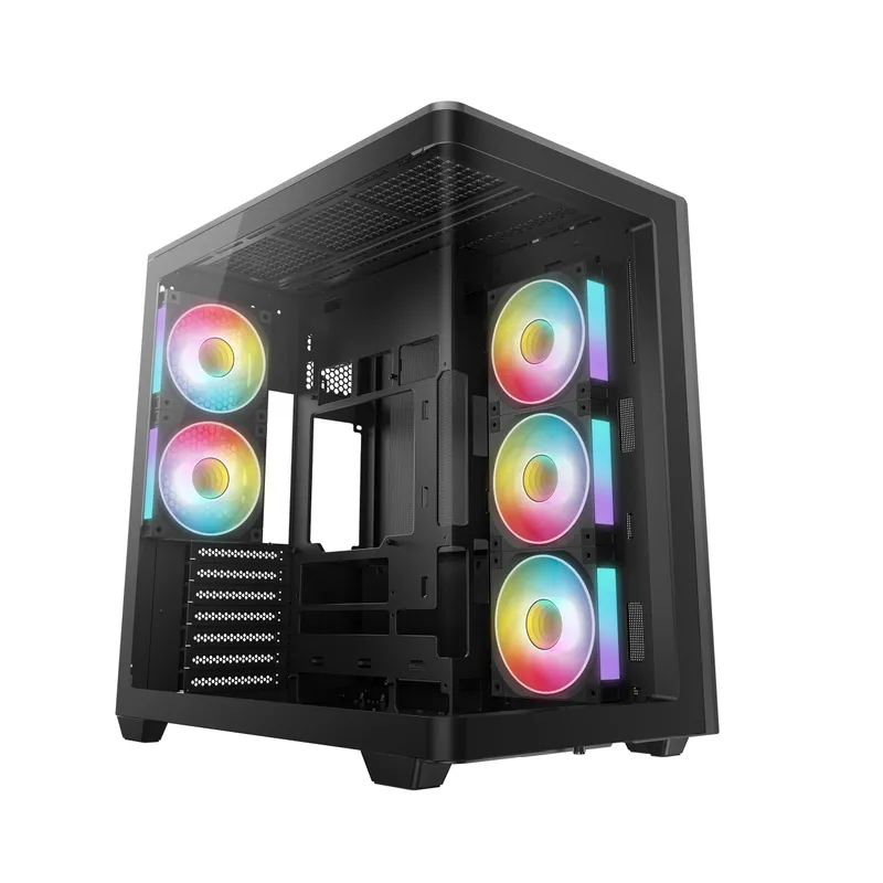 Caja ATX Semitorre Deepcool Cg590u5f Cristaltemplado Curvado Argb Negra