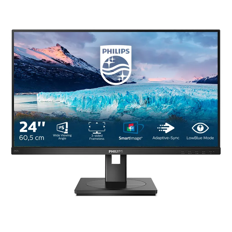 MONITOR 23.8 PHILIPS 242S1AE FHD 75Hz MM HDMI DP VGA NEGRO - foto 2