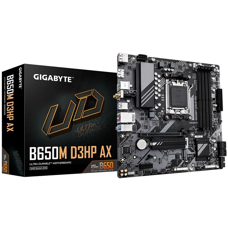 Pb AMD Sam5 Gigabyte B650m D3hp AX 4ddr5 Pci4 Lan2.5 4sata3 Usb3.2 HDMI M2 Matx