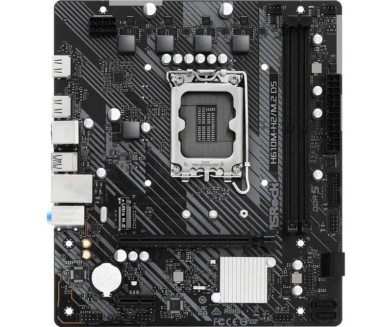 Pb S1700 Asrock H610m-h2/m.2 D5 2ddr5 PCIE LAN 4sata3 M2 HDMI Matx