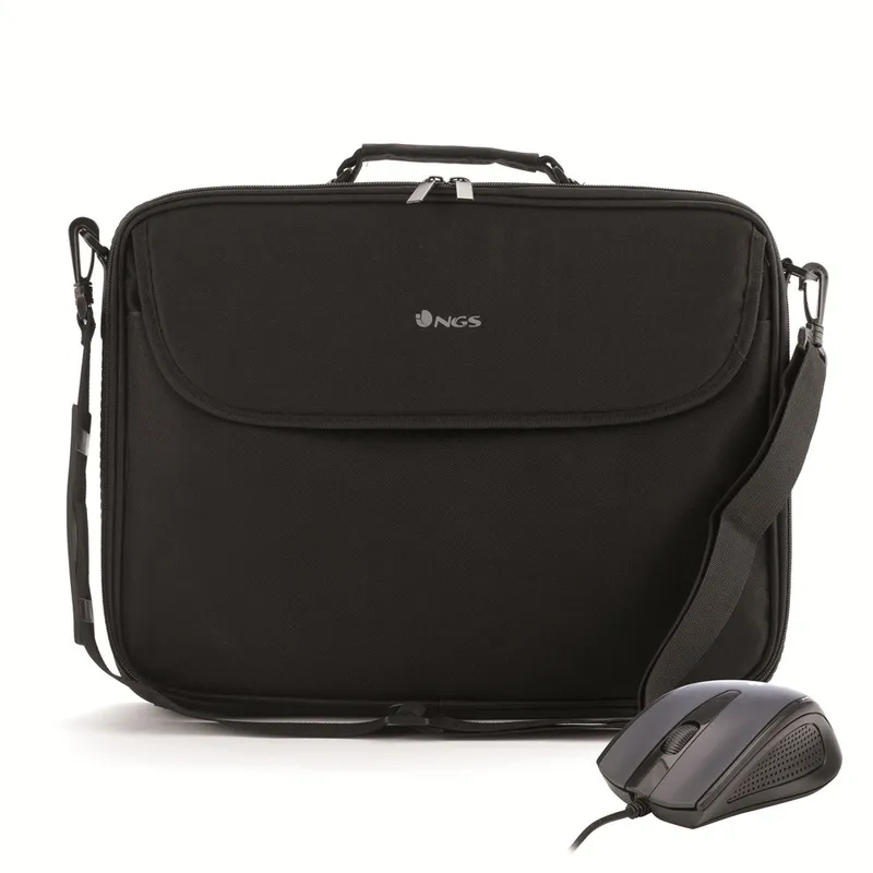 Bolsa Portatil 16 NGS Monray Bureau KIT (bolsa+raton) Negro Y Rojo - foto 2