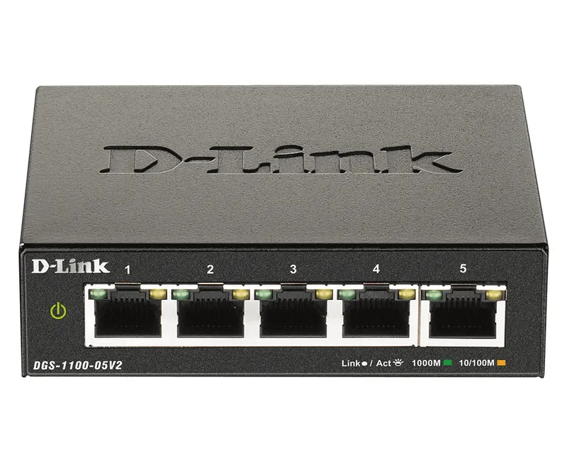 Switch D-link 5P Dgs-1100-05v2/e 10/100/1000 Gestionable Easysmart