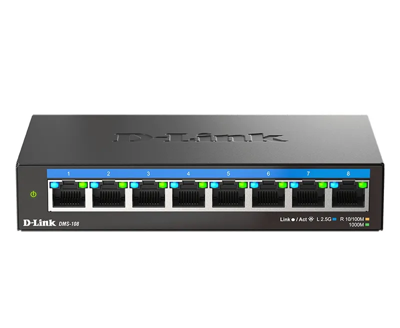 Switch D-link 8P Dms-108e 10/100/1000/2.5g Dms-108/e