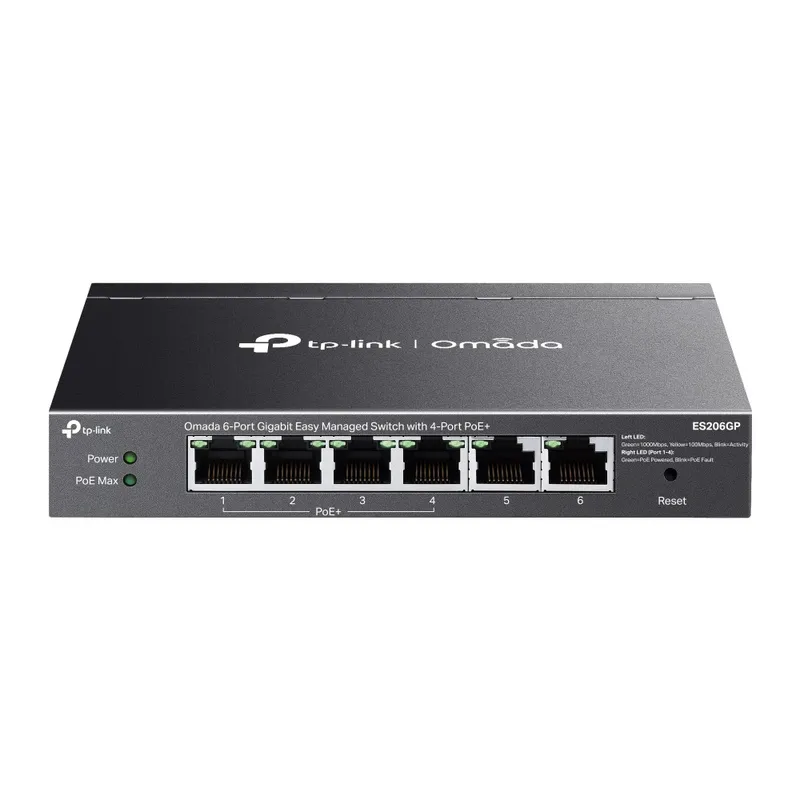 Tp-link_omada Switch Tp-link 6P Omada Es206gp Semigestionable 4LAN GB Poe+ 2LANGB 65W