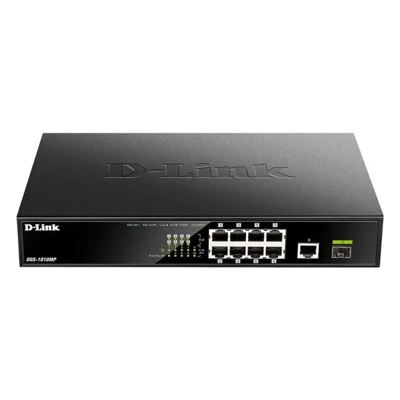 Switch D-link 8P Dgs-1010mp/e Gigabit 8P Poe+ + 1P Gigabit + 1P SFP