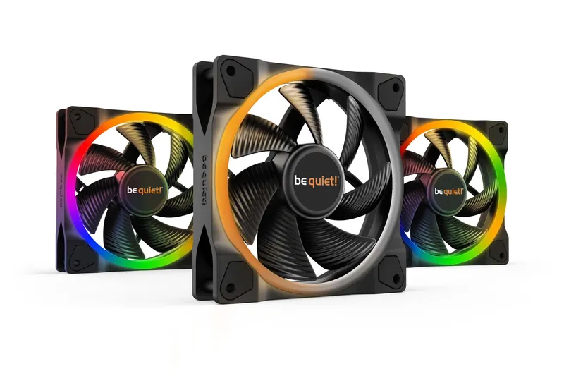 Ventilador Caja Adicional 12x12 BE Quiet Light Wings 120 Argb Black Triple Pack