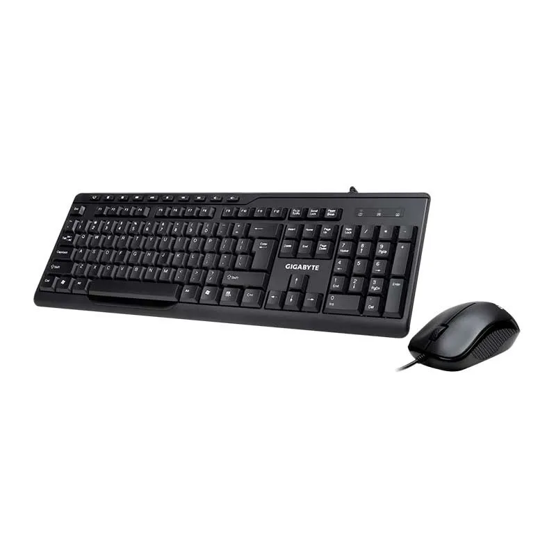 Teclado Gigabyte + Raton Km6300 Multimedia Negro USB