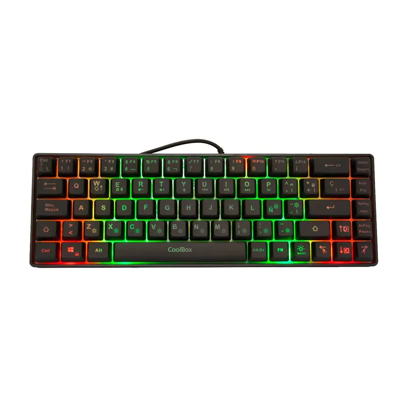 Teclado Coolbox USB Gaming Compacto 65% LED Regb Tm065 RGB Dg-tec65-rgb