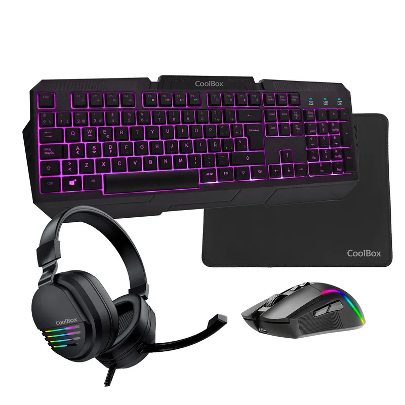 Teclado Coolbox Xwing2 KIT Teclado+raton+auricular+alfombrilla