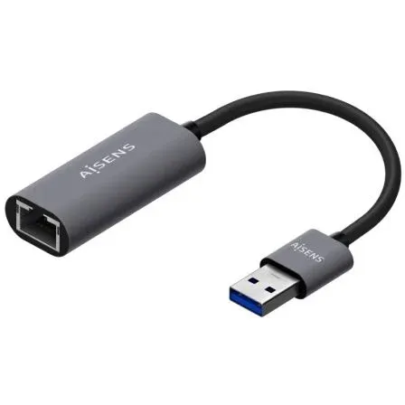 Conversor USB 3.0 A Ethernet Gigabit 10/100/1000 Mbps Gris 15CM Aisens A106-0708