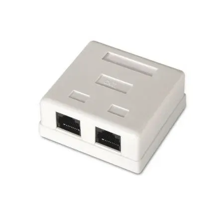 Roseta DE Superficie RJ45 Cat.6 UTP 2 Tomas Blanco Aisens A139-0302