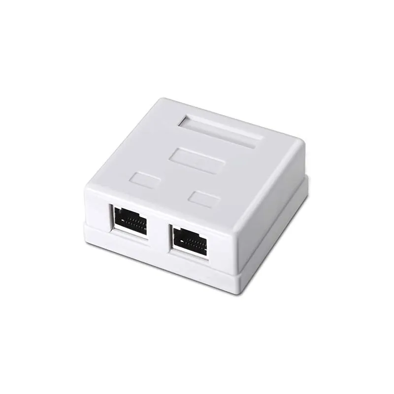 Roseta DE Superficie RJ45 Cat.6 UTP 2 Tomas Blanco Aisens A139-0302 - foto 2