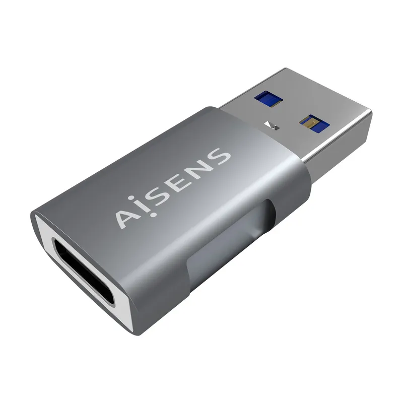 Adaptador Mini USB 3.2 Gen2 10G 3A Tipo Usb-c/h-a/m Gris Aisens A108-0655 - foto 2