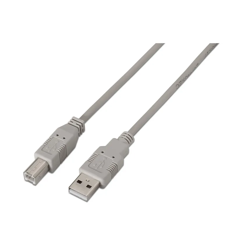 Cable USB 2.0 Impresora Tipo Am-bm Beige 1.0m Aisens A101-0001 - foto 2