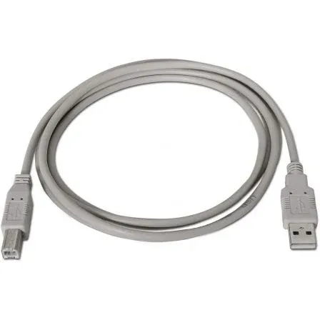 Cable USB 2.0 Impresora Aisens A101-0002/ USB Tipo-B Macho - USB Macho/ 1.8m/ Beige - foto 2