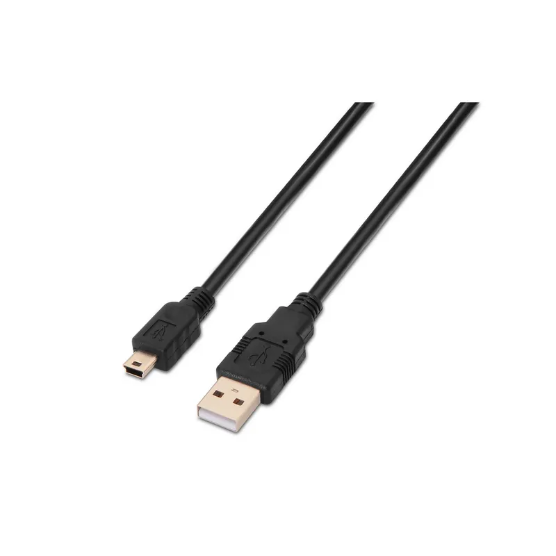 Cable USB 2.0 Tipo Am-mini BM Negro 0.5m Aisens A101-0023 - foto 2