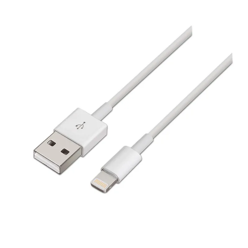 Cable Lightning A USB 2.0 Lightning M-usb AM Blanco 2.0m Aisens A102-0036 - foto 2