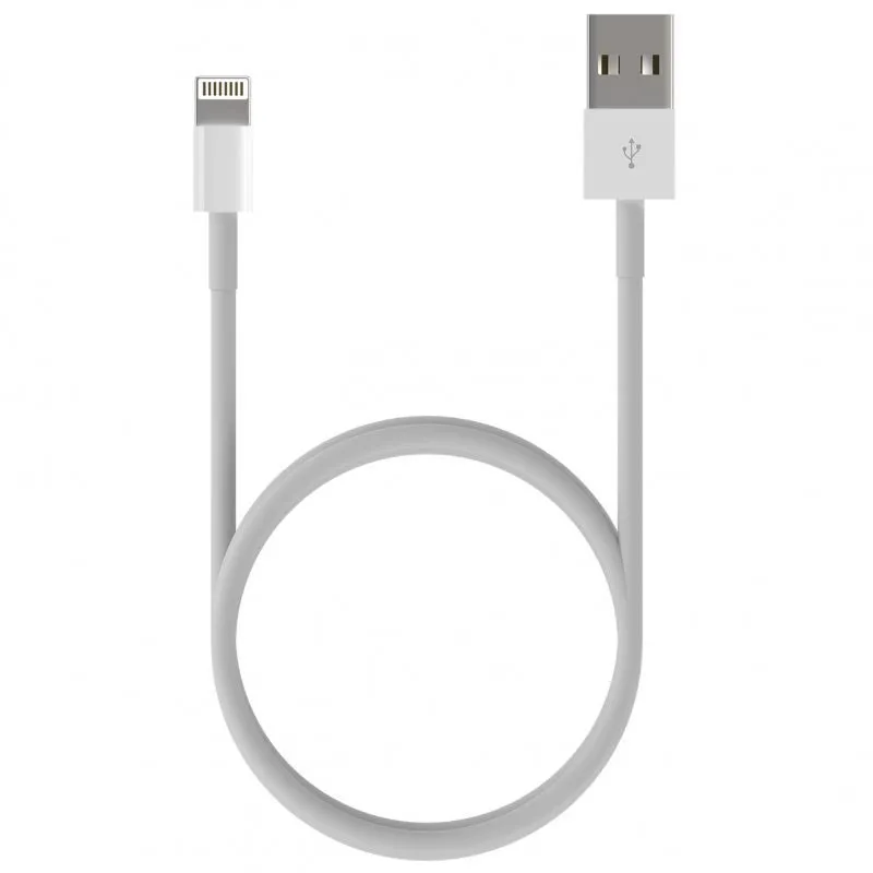 Cable Lightning A USB 2.0 Lightning-m-usb A-M Blanco 0.5m Aisens A102-0542 - foto 2