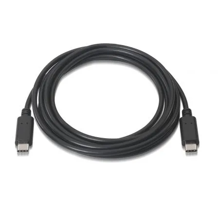 Cable USB 2.0 Tipo-C Aisens A107-0056/ USB Tipo-C Macho - USB Tipo-C Macho/ 480Mbps/ 1m/ Negro - foto 2