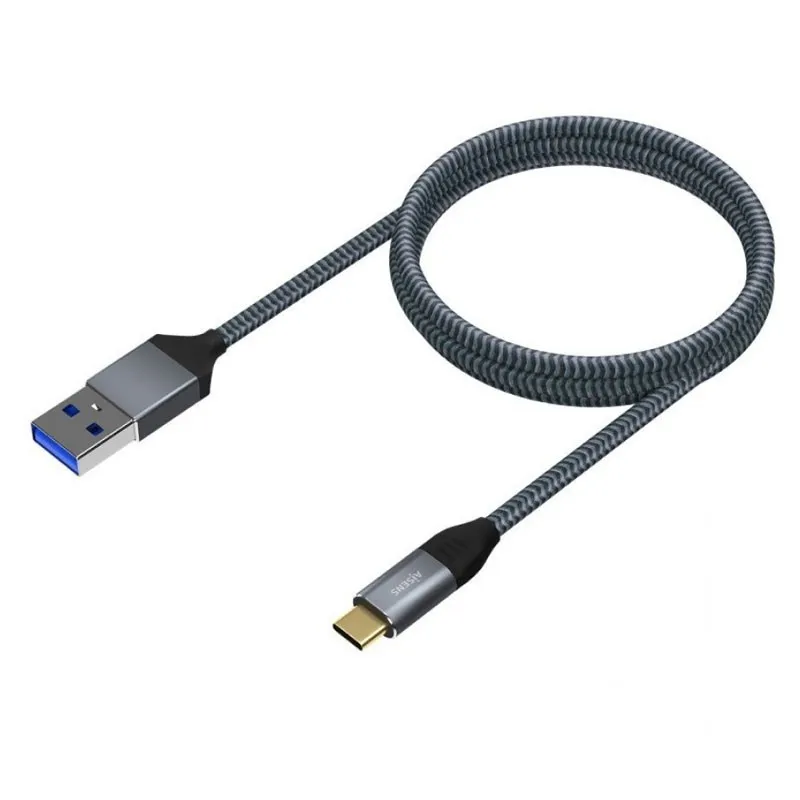 Cable USB 3.1 Gen2 Aluminio 10GBPS 3A Tipo Usb-cm-am Gris 1.5m Aisens A107-0632 - foto 2